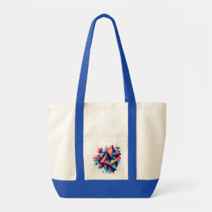 Bolsa Tote Formas futurísticas Abstrato Geométricas com Neon