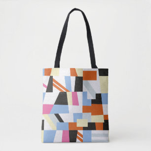 Bolsa Tote Formas geométricas criativas, design de padrão d