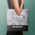 Bolsa Tote Formas Modernas de Coloração de Abstrato - BW<br><div class="desc">Abstrato preto e branco - Se sua arte ainda precisar ser ajustada,  clique no botão Personalizar este. Isso o levará a uma área de design onde você pode mover coisas e até mesmo mudar fontes ou cores.</div>