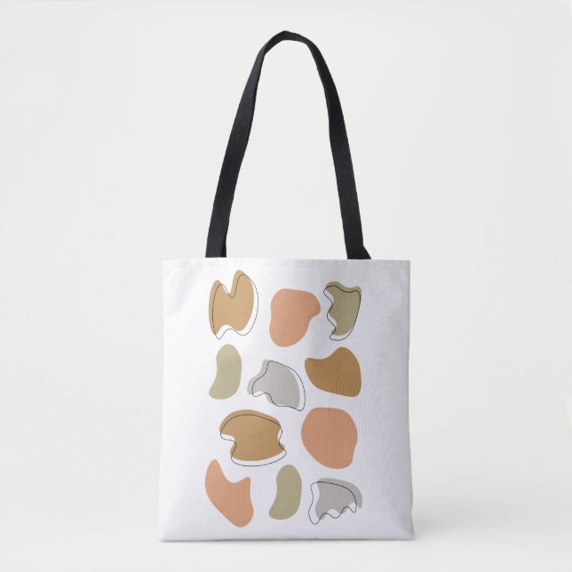 Bolsa Tote Formas Modernas de Pastel Abstrato (Frente)