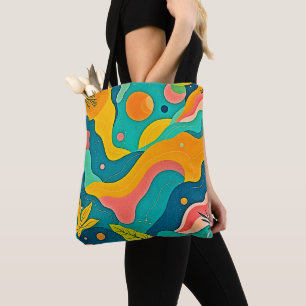 Bolsa Tote Formas Orgânicas Fluidas