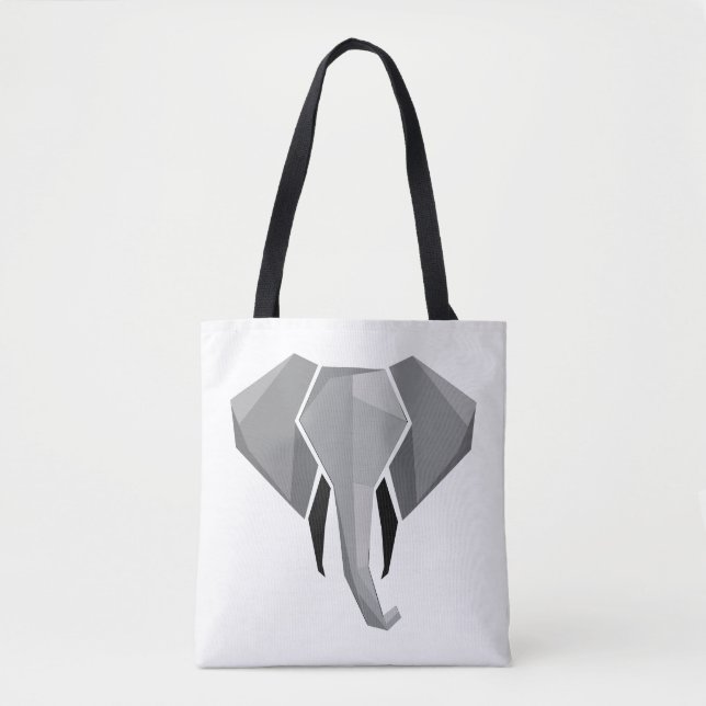 Bolsa Tote Formas Simples Geométrica Cabeça de Elefante (Frente)