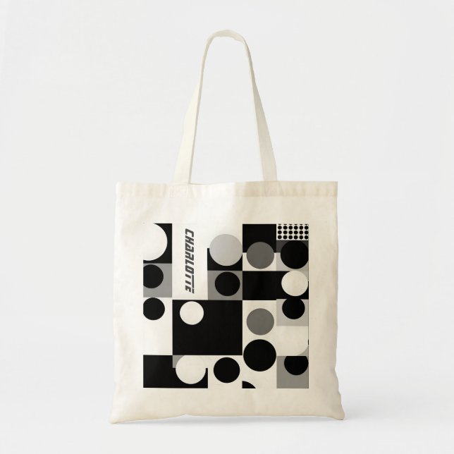 Bolsa Tote formato geométrico formato moderno 60s retrô Tote  (Frente)