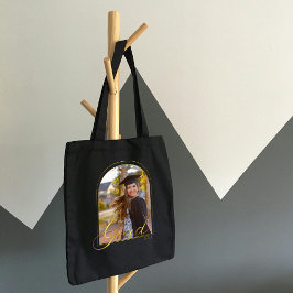 Bolsa Tote Formatura BOHO Fofo com Foto de Arco Dourado e Ano