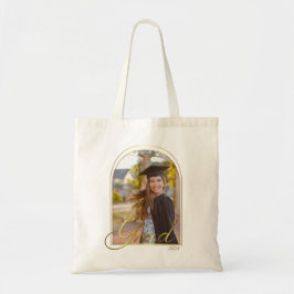 Bolsa Tote Formatura BOHO Fofo com Foto do Arco Dourado e Ano
