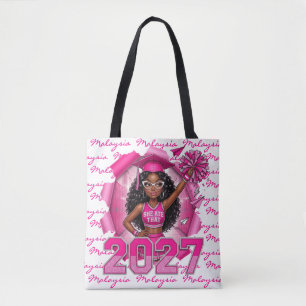 Bolsa Tote Formatura da Cheerleader Rosa 2027