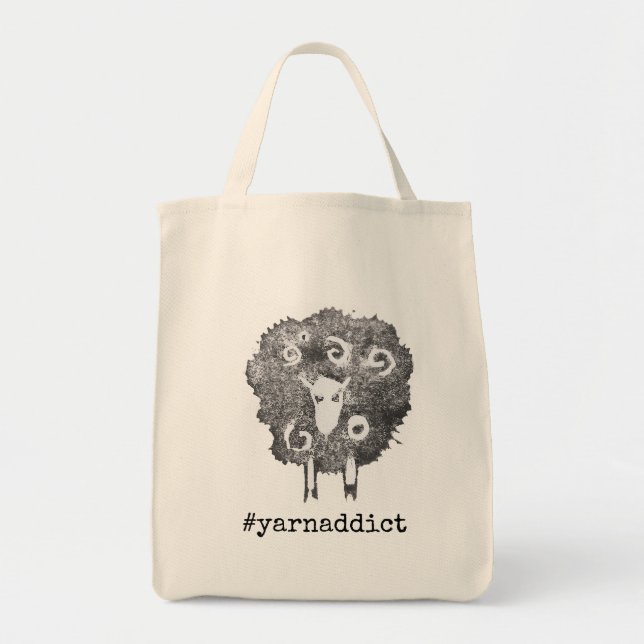 Bolsa Tote Formigueiro-viciado em Yarn| Crochet Project Bag (Frente)