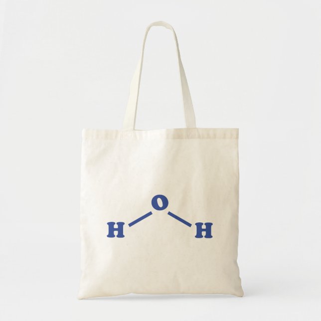 Bolsa Tote Fórmula Química Molecular Água (Frente)