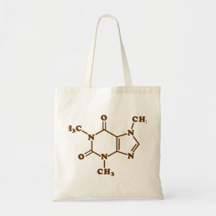Bolsa Tote Fórmula Química Molecular Cafeína