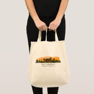 Bolsa Tote Fort Lauderdale Skyline & Coordinates 