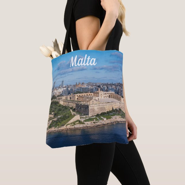 Bolsa Tote Fort Manoel e Sliema de La Valetta, Malta (Close Up)