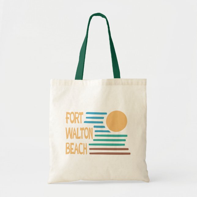 Bolsa Tote Fort Walton Beach design geométrico (Frente)