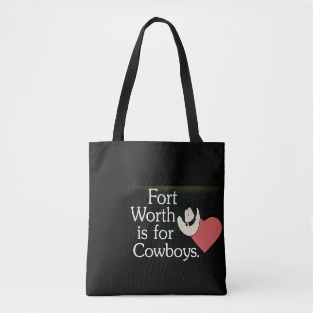 Bolsa Tote Fort Worth TX Cowboy (Frente)