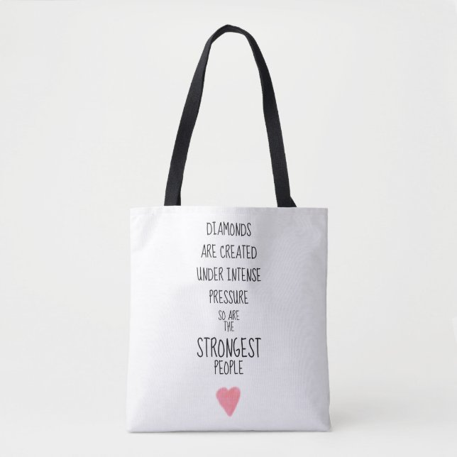 Bolsa Tote Forte Pessoas Inspirational Encorajando (Frente)