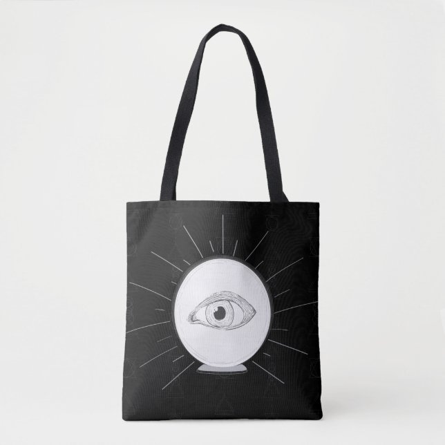Bolsa Tote Fortune Teller Eye Seer Esoteric Crystal Ball (Frente)