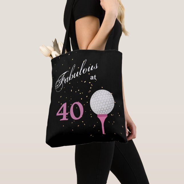 Bolsa Tote Forty Fabulous Golf Birthday (Close Up)