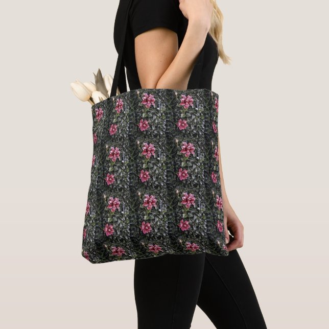 Bolsa Tote Fosco Hibiscus (Close Up)