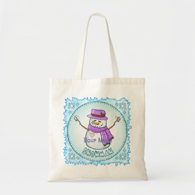 Bolsa Tote Fosco Snowman (Frente)