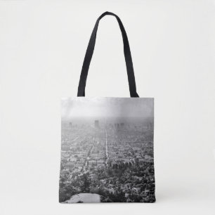 BOLSA TOTE FOTO AERIAL GRAYSCALE DA CIDADE
