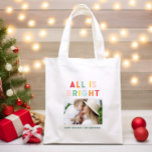 Bolsa Tote Foto colagem natal natal arco-íris colorido brilha<br><div class="desc">Colagem de fotos,  natal,  natal,  arco-íris,  faixa colorida,  tudo é uma coleção divertida de feriados da família.</div>