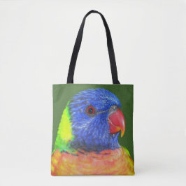 Bolsa Tote Foto Colorida do Arco-Íris Lorikeet