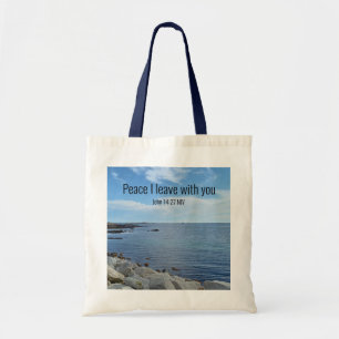 Bolsa Tote Foto da Bíblia Pacífica do Oceano Atlântico Azul V