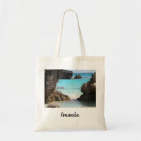 Foto da costa da ilha e mar tropical