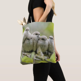 Bolsa Tote Foto da Família Songbird, Cute Bushtits