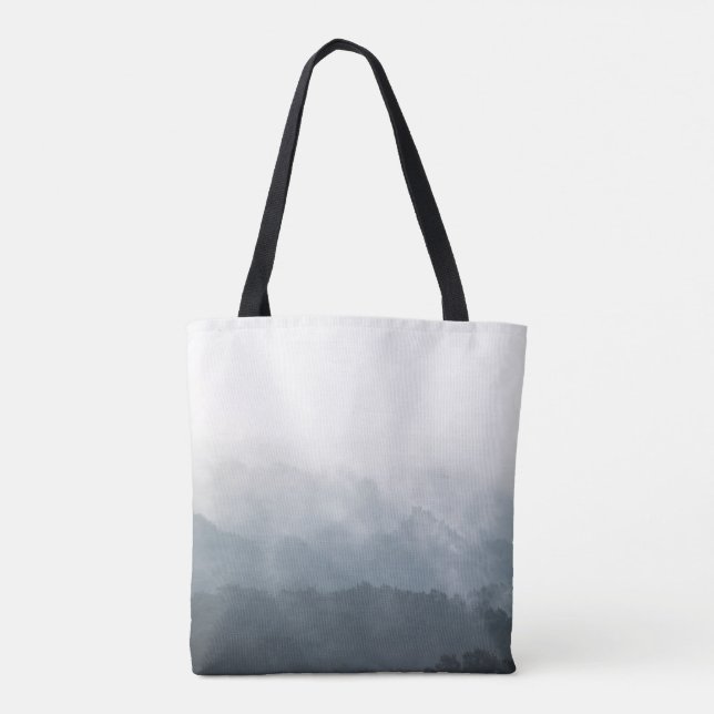 Bolsa Tote Foto da Floresta Foggy (Verso)