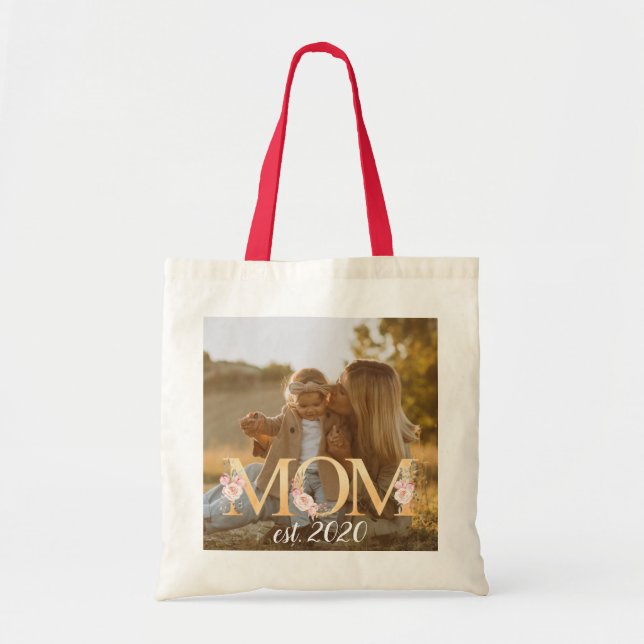 Bolsa Tote Foto da mãe personalizada (Frente)