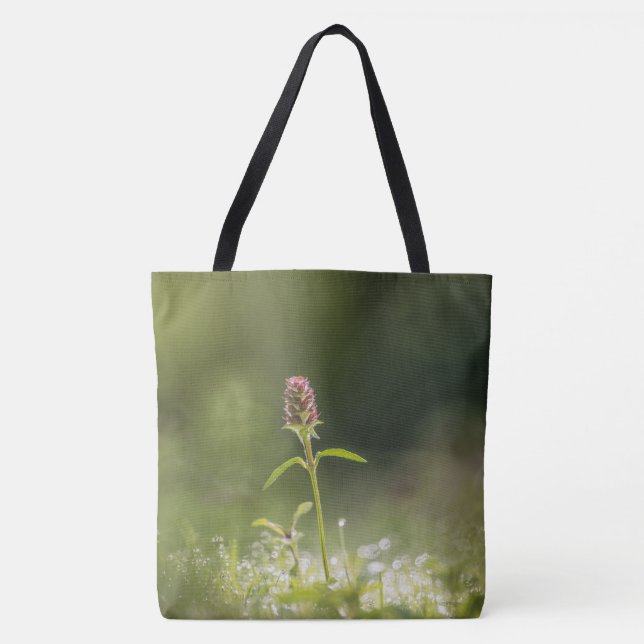 Bolsa Tote Foto da natureza do Prunella Flower (Frente)