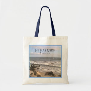 Bolsa Tote Foto da Páscoa das Escrituras de Oceano com Ressu