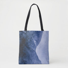 Bolsa Tote Foto de Abstrato de gelo azul