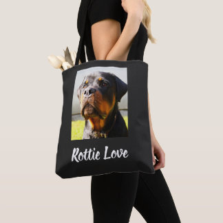 Bolsa Tote Foto de Amor Rottie Rottweiler