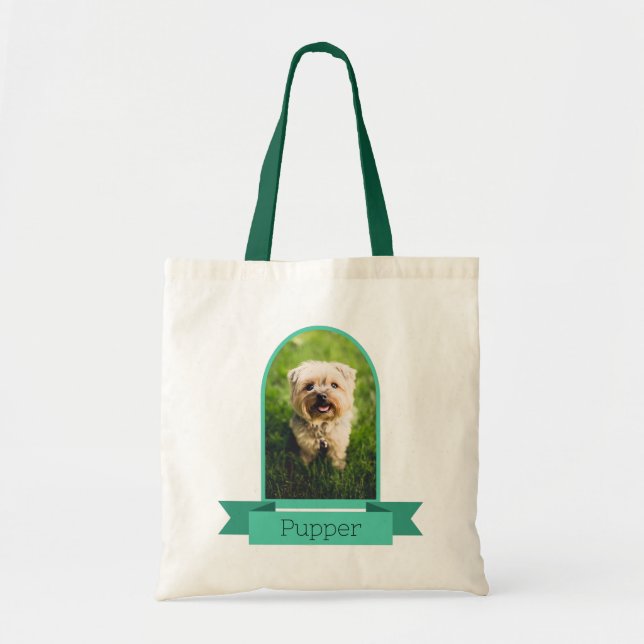 Bolsa Tote Foto De Arco Verde Para Pets (Frente)