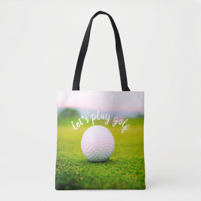 Bolsa Tote foto de bola de golfe para vamos de golfistas, cit (Frente)