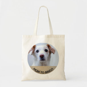 Bolsa Tote Foto de Cão de Pet Personalizado com Nome
