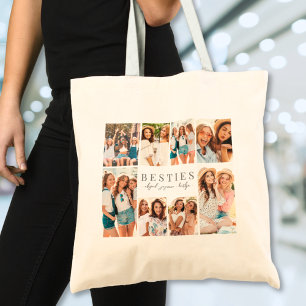 Bolsa Tote Foto de Colagem BFF Elegante para Melhores Amigos
