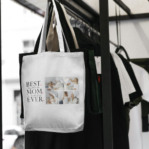 Bolsa Tote Foto de Colagem Moderna Melhor Feliz dia de as mãe