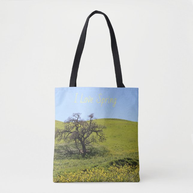 Bolsa Tote Foto de Hillside Oak Nature Fotografia Cena (Frente)
