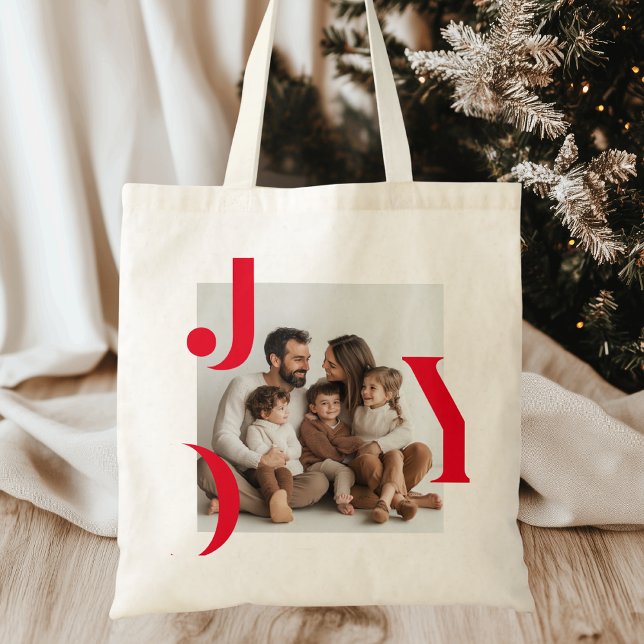 Bolsa Tote Foto de Natal JY | Feriado Personalizado (Criador carregado)