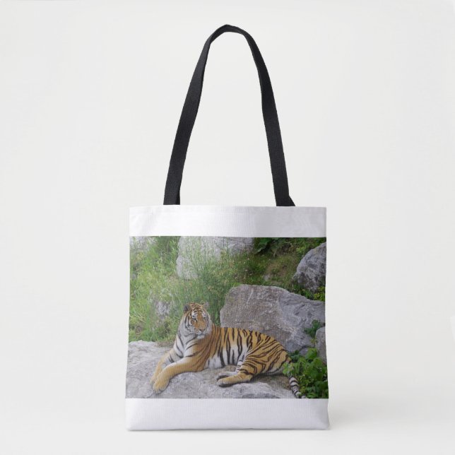 Bolsa Tote Foto de retrato de um tigre siberiano (Frente)