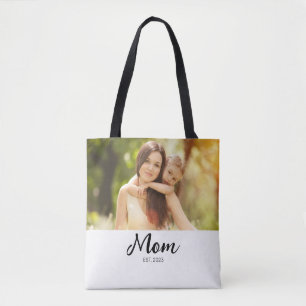 Bolsa Tote Foto de Roteiro Estabelecido pela Mamãe