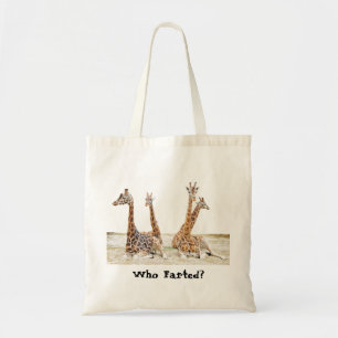 Bolsa Tote Foto divertida de Girafa - Quatro Girafas que Fart