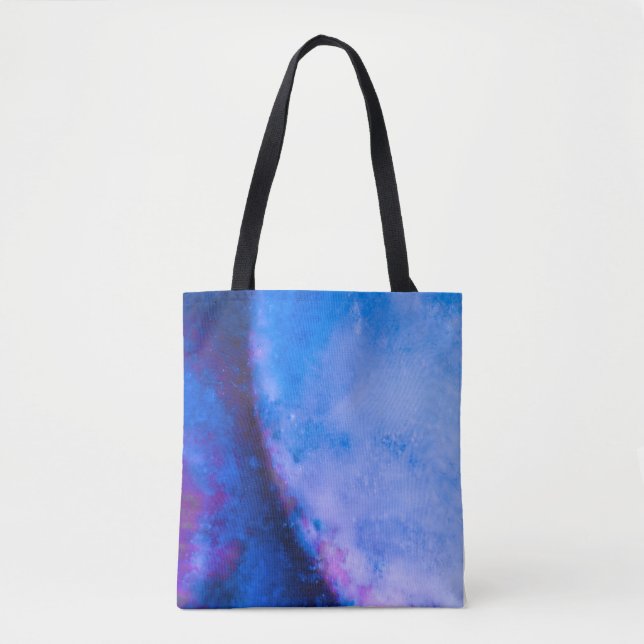 Bolsa Tote Foto do Abstrato azul roxo (Frente)