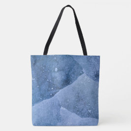 Bolsa Tote Foto do Abstrato de gelo azul