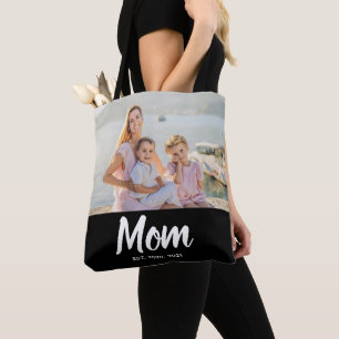 Bolsa Tote Foto do Dia das Mães Estabelecido pela Mamãe