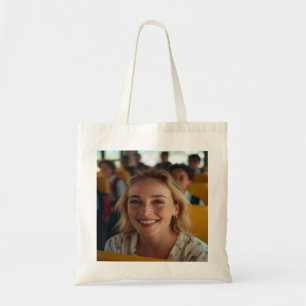 Bolsa Tote Foto do Motorista de Ônibus Escolar Personalizada