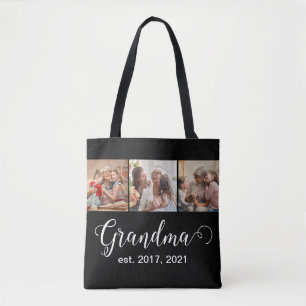 Bolsa Tote Foto do Presente de Avó Estabelecida