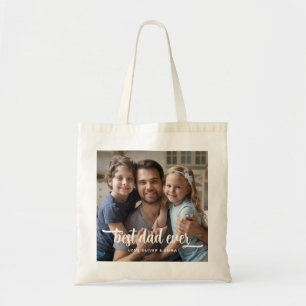 Bolsa Tote Foto do script do melhor Pai nunca